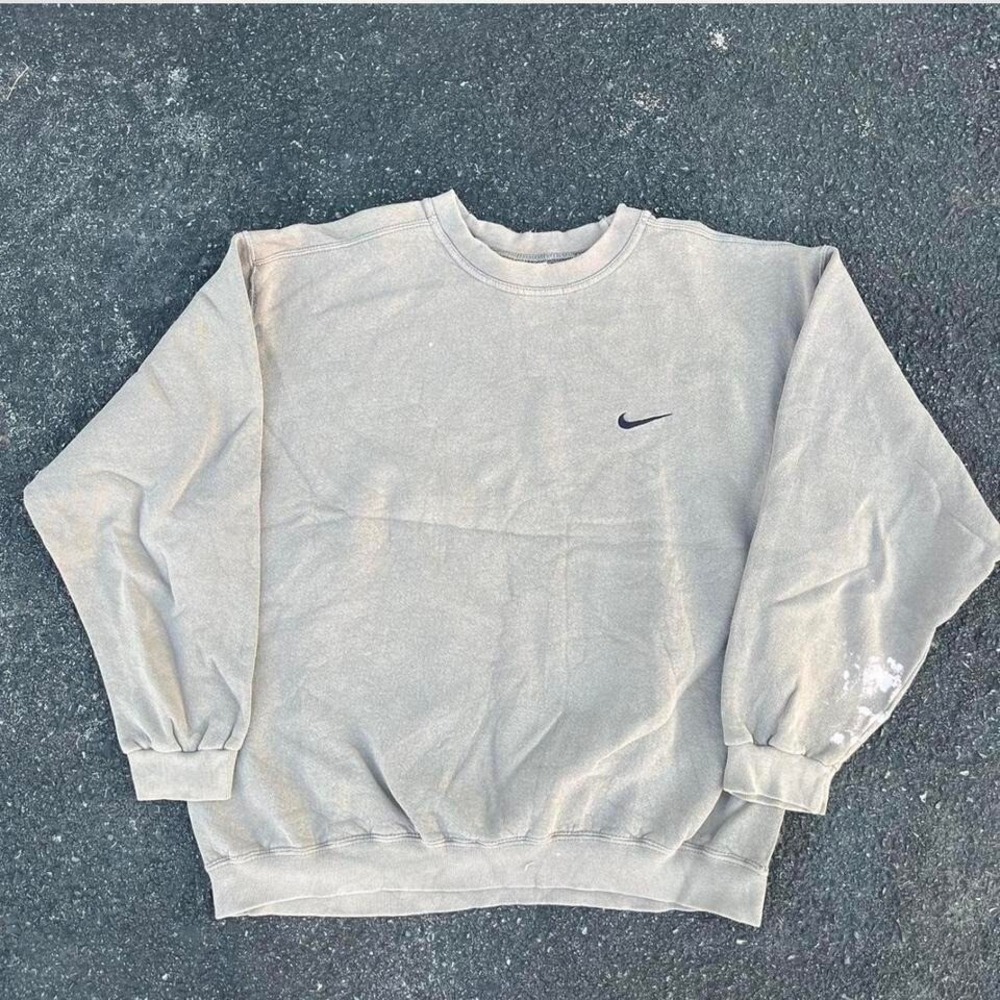 1990s Earth Tone embroidered Nike Swoosh sweater Size L